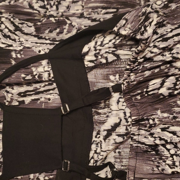 Derek Heart Summer Strappy Dress, Women's, Black, White & Gray - Picture 7 of 7